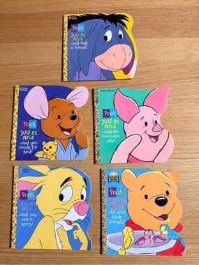 Winnie Pooh Just Be Nice Super Shape - Lot of 5 Books 1997-98